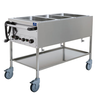 Chariot bain-marie avec 3 bacs GN 1/1 h=150 mm, 3 température IFD0002/MN