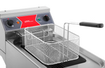Friteuse électrique professionnelle double 2 × 10  L 50°C/200°C | 2x9kW (400V) Unninox UNN65-FRT-M2