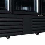 Réfrigérateur 3 portes en verre noir jde-1530r bl — Combisteel 7455.2235