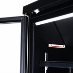 Réfrigérateur 1 porte en verre noir jde-600r bl — Combisteel 7455.2242
