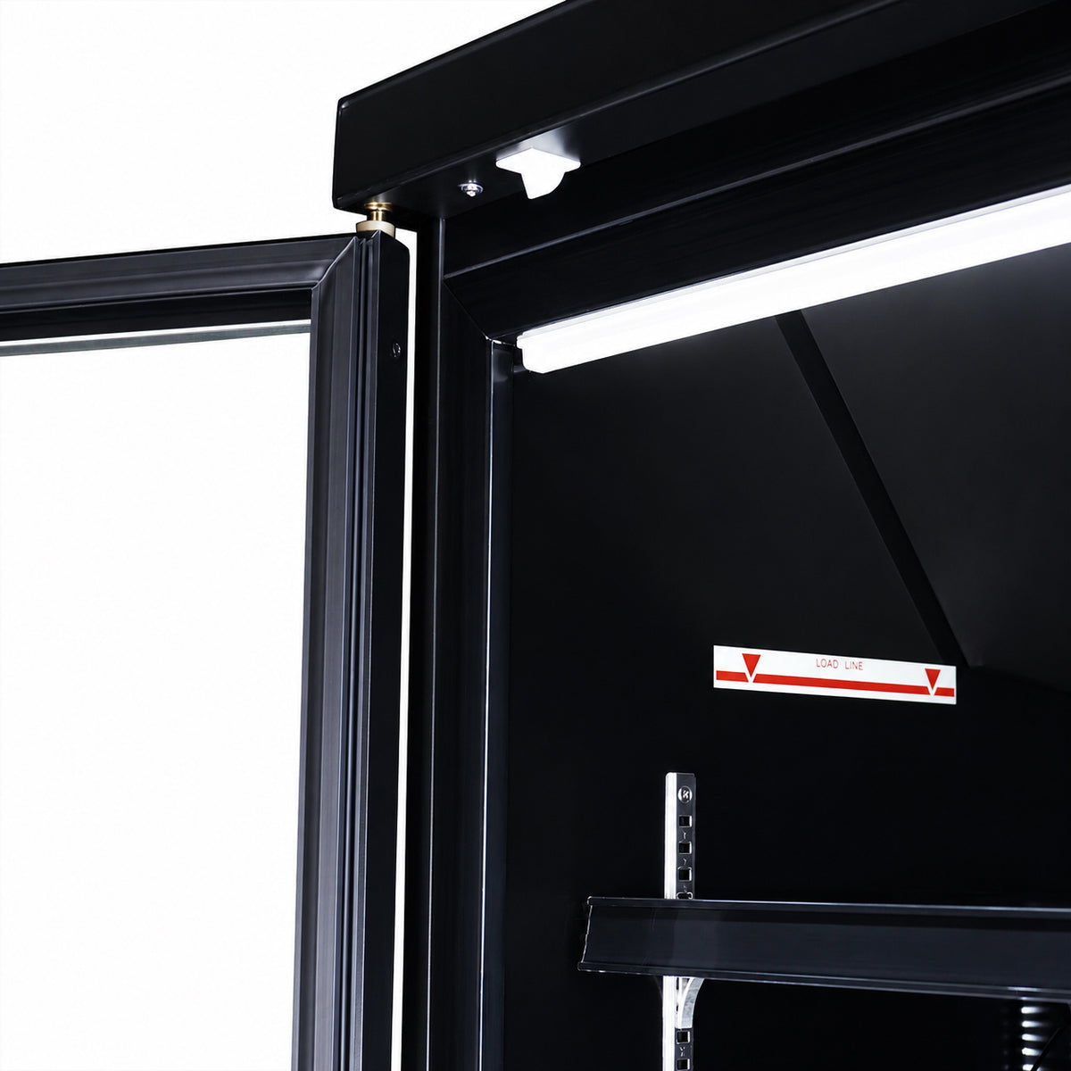 Réfrigérateur 1 porte en verre noir jde-600r bl — Combisteel 7455.2242