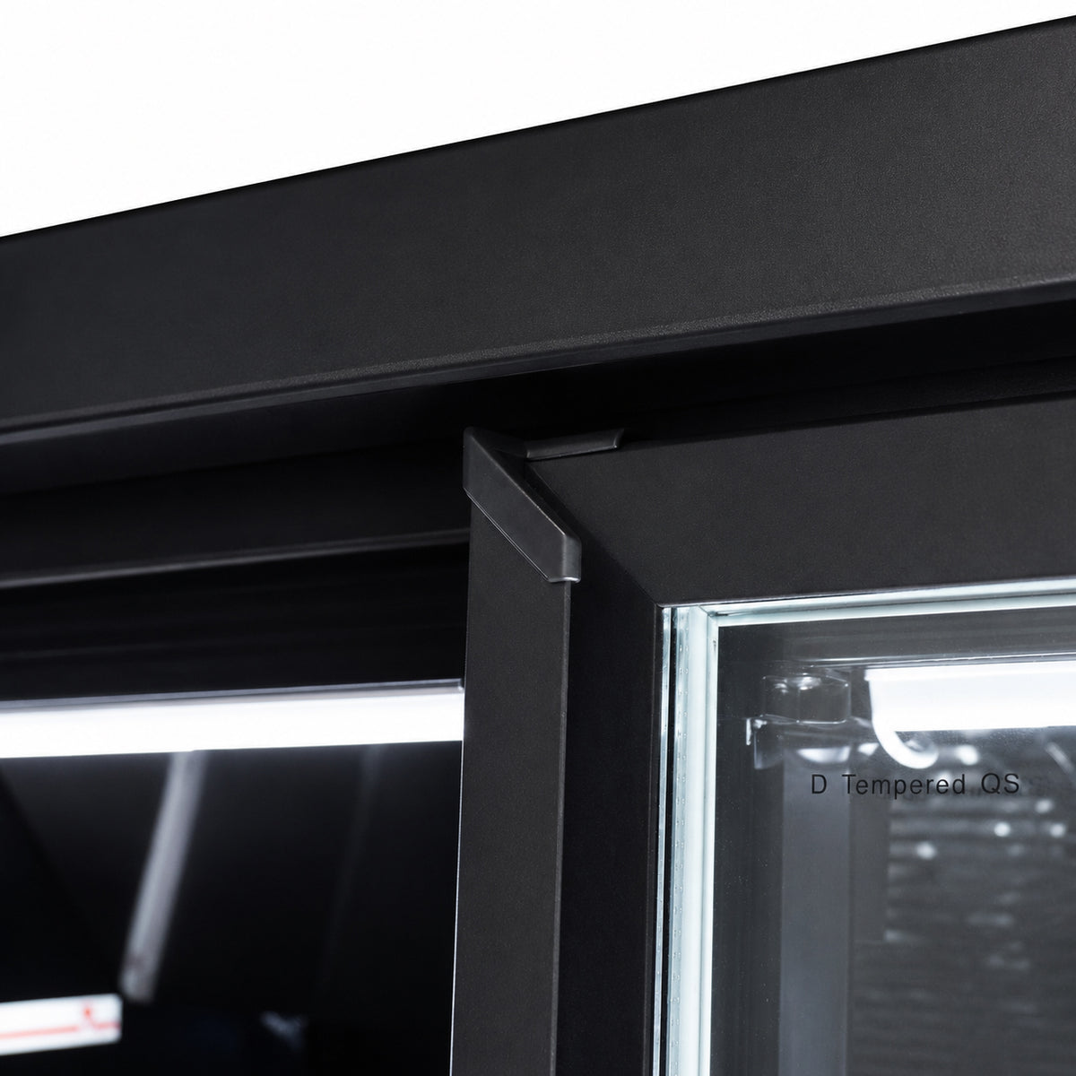 Réfrigérateur 3 portes en verre noir jde-1530r bl — Combisteel 7455.2235