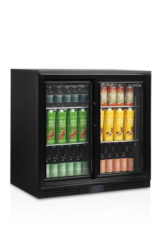 Desserte de Bar Réfrigérée Professionnelle DB201H - 2 Portes , 182L, Classe A