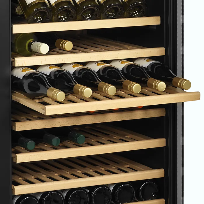 Cave à Vin TFW400-F - 165 Bouteilles, Porte Vitrée Sans Cadre, Silencieuse