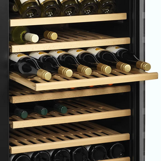 Cave à Vin TFW400-F - 165 Bouteilles, Porte Vitrée Sans Cadre, Silencieuse