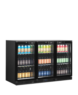 Desserte de Bar Réfrigérée Professionnelle DB301H-3 - 3 Portes Vitrées, 278L, Basse Consommation