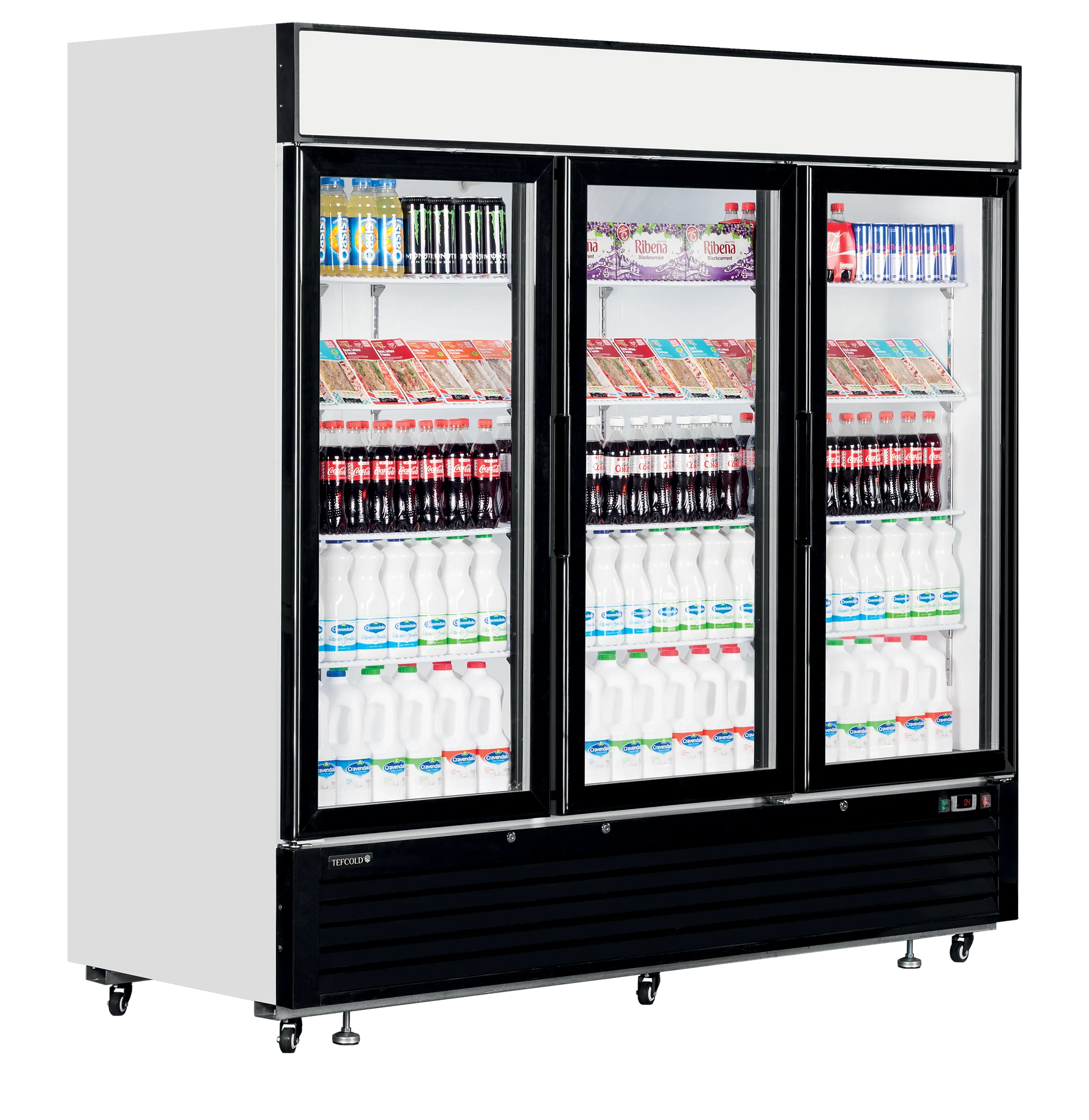 Vitrine réfrigérée professionnelle 3 portes vitrées – 2050L – TEFCOLD LGC7500