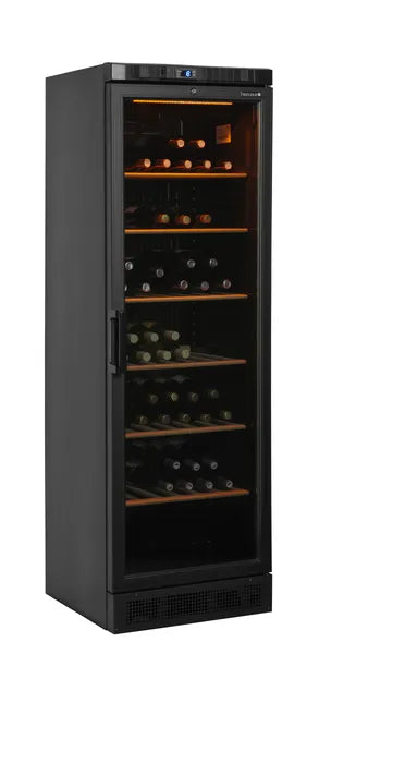 Vitrine Réfrigérée à Vin Tefcold CPV1380E - 118 Bouteilles, Porte Teintée Anti-UV, Silencieuse
