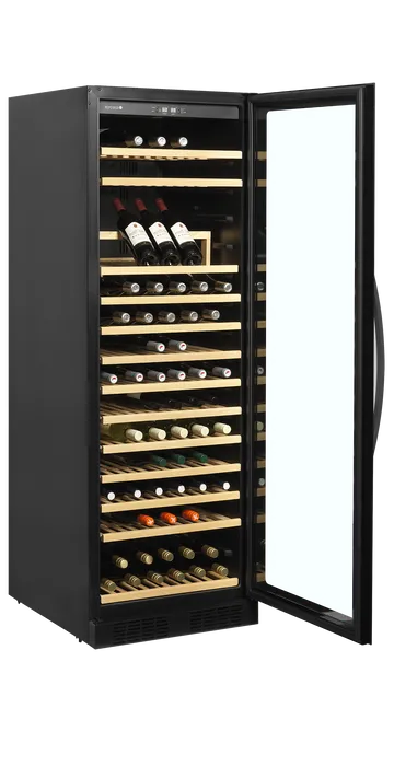 Cave à Vin TFW400-F - 165 Bouteilles, Porte Vitrée Sans Cadre, Silencieuse