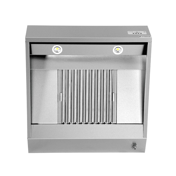 Hotte professionnelle murale Unninox 1000 × 950 mm sans moteur avec 1 filtre labyrinthe en inox