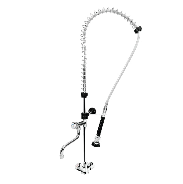 Douchette professionnelle monotrou Unninox SPL600-1 avec robinet intermédiaire pour plonge professionnelle