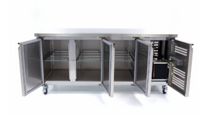 Réfrigérateur de comptoir - 465 L - 180 cm - 3 portes