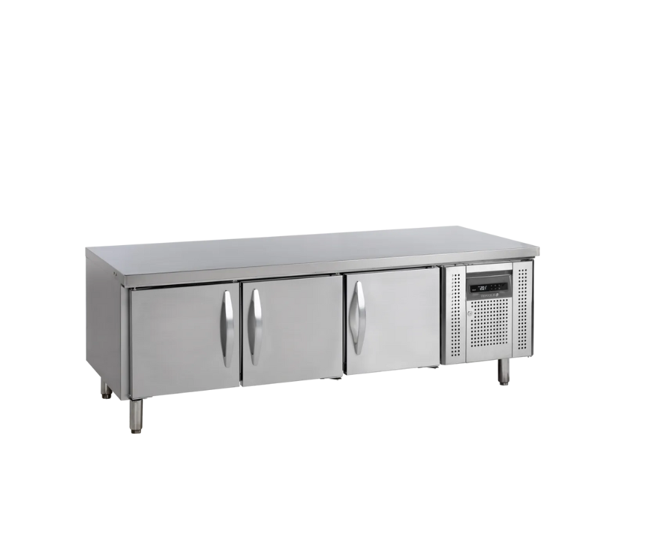 Soubassement Réfrigéré Professionnel GN1/1 UC5310 - 3 Portes, 262L, Inox, -2°C à +8°C