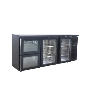 SARO barkoelkast met 2 glazen deuren en 2 lades, model BC 3100 G S2
