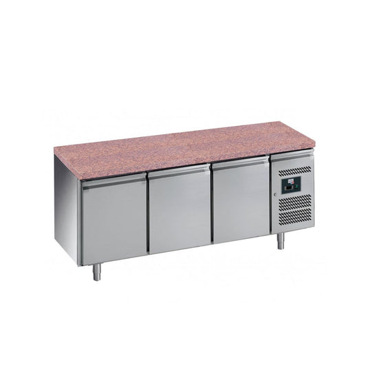 Desserte Réfrigérée Professionnelle Inox 3 Portes GN 1/1 - 417 Litres - Gaz R290