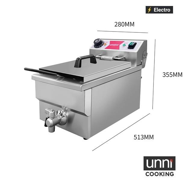 Friteuse électrique professionnelle 8 L Budget UnniCooking E608DF