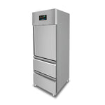 Armoire réfrigérée professionnelle 650 L avec 1 demi-porte et 2 tiroirs GN 2/1