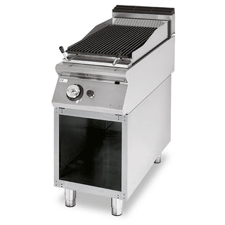 Grillade gaz en pierre lavique, zone de cuisson en inox, viande/poisson VS7040GRL