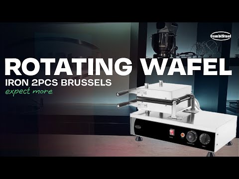 Gaufrier rotatif 2pcs gaufre de bruxelles — Combisteel 7540.0070