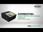Modèle de table vitrine à creme glacée noir s'ouvre du côté fonctionnement — Combisteel 7292.0010