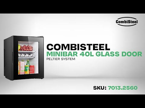 Minibar 40 L porte en verre peltier system — Combisteel 7013.2560