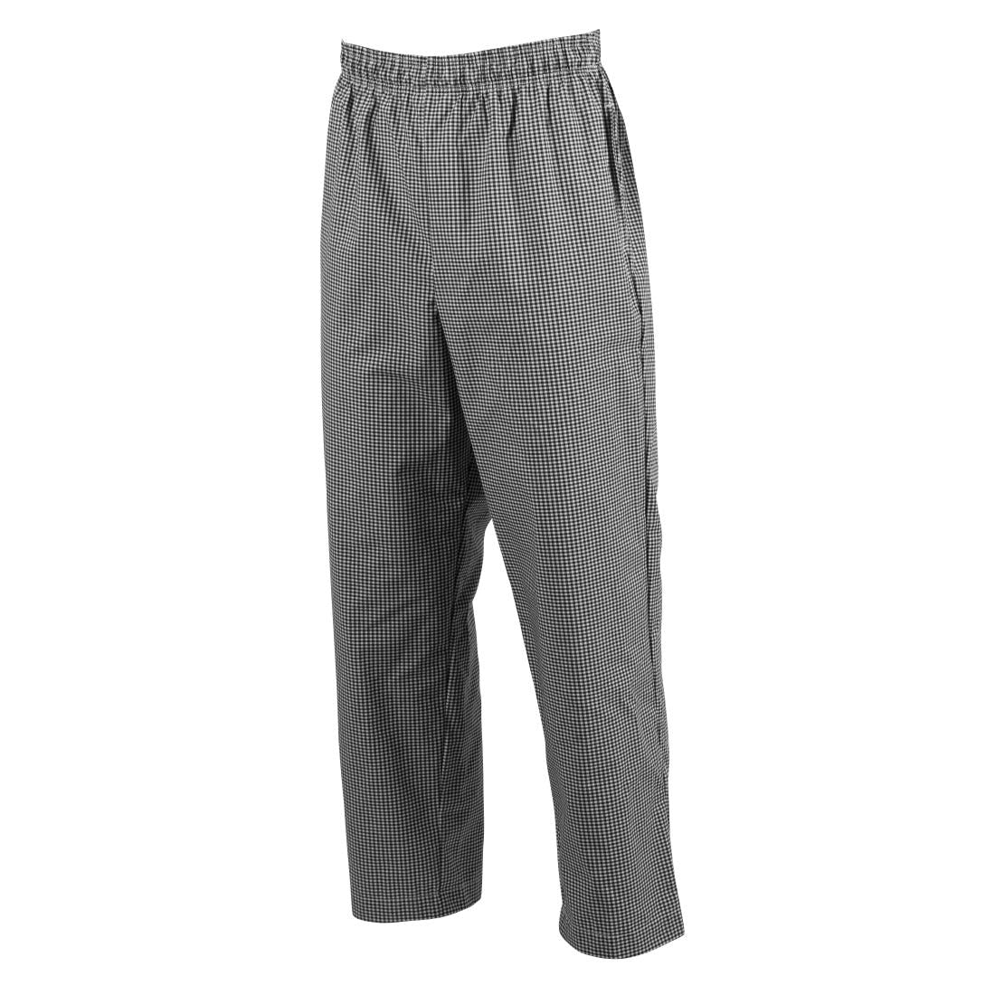 Pantalon de cuisine Whites Easyfit à petits carreaux noirs XS — A026T-XS