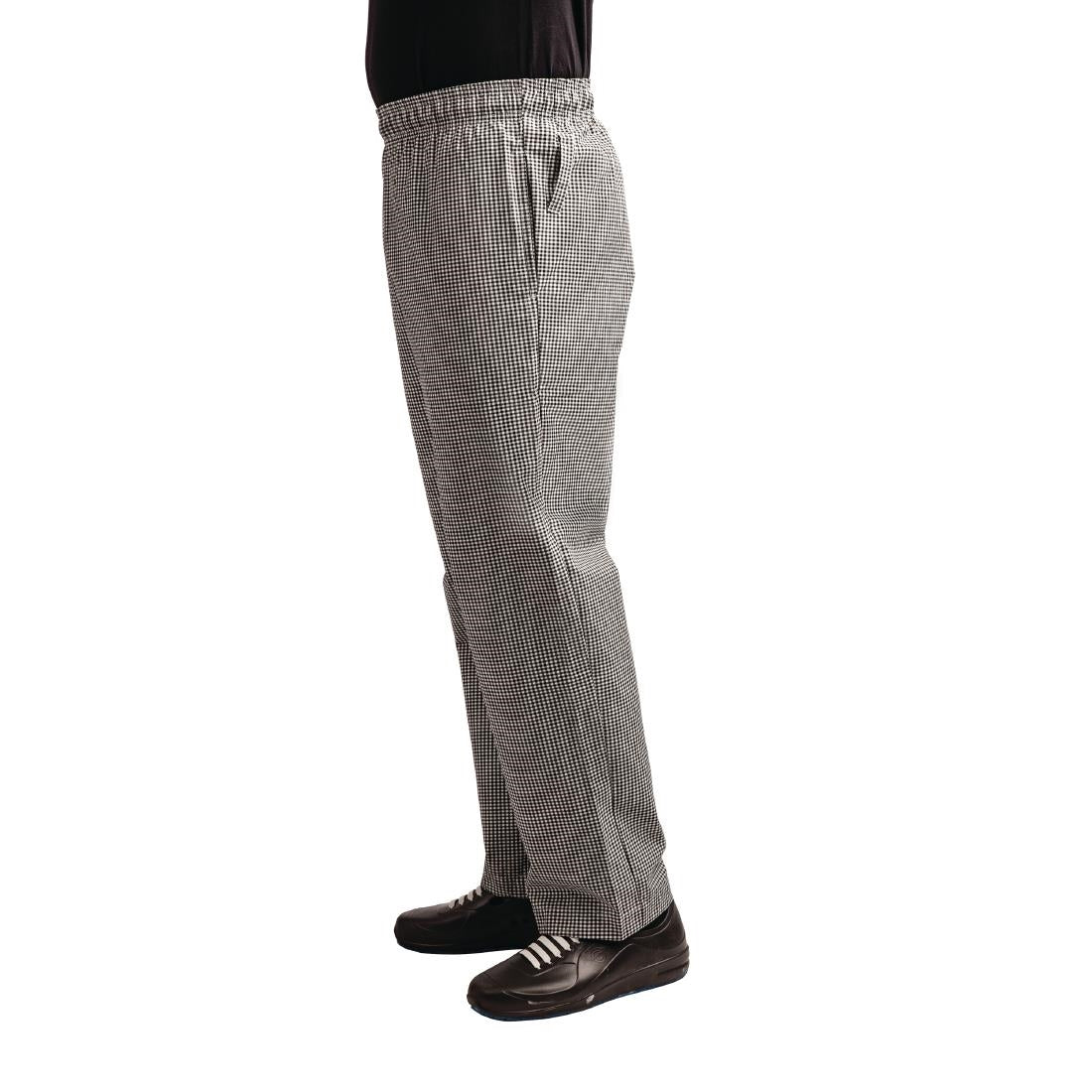 Pantalon de cuisine Whites Easyfit à petits carreaux noirs XS — A026T-XS