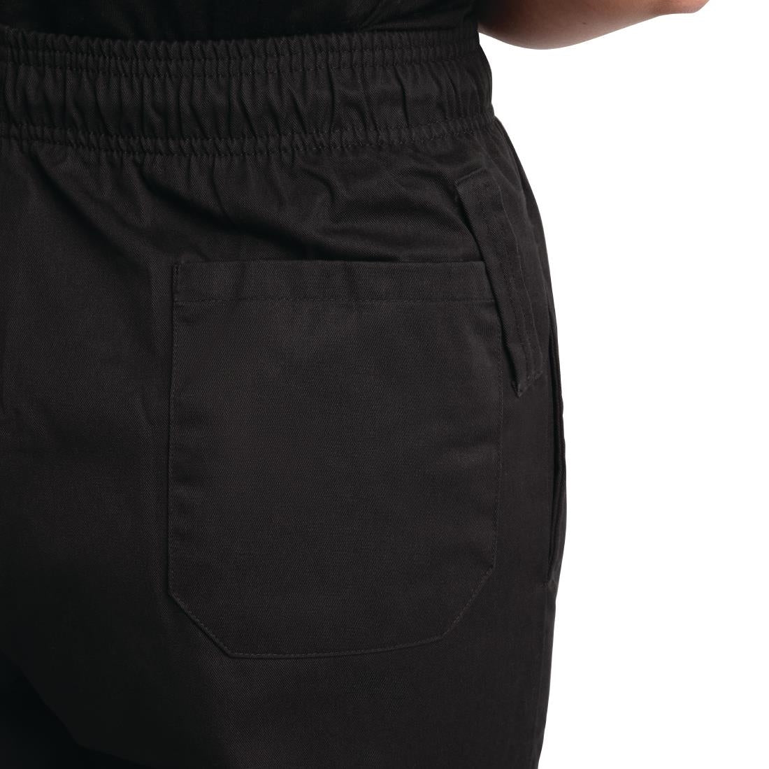 Pantalon de cuisine mixte traité au Teflon Easyfit noir L — A029T-L
