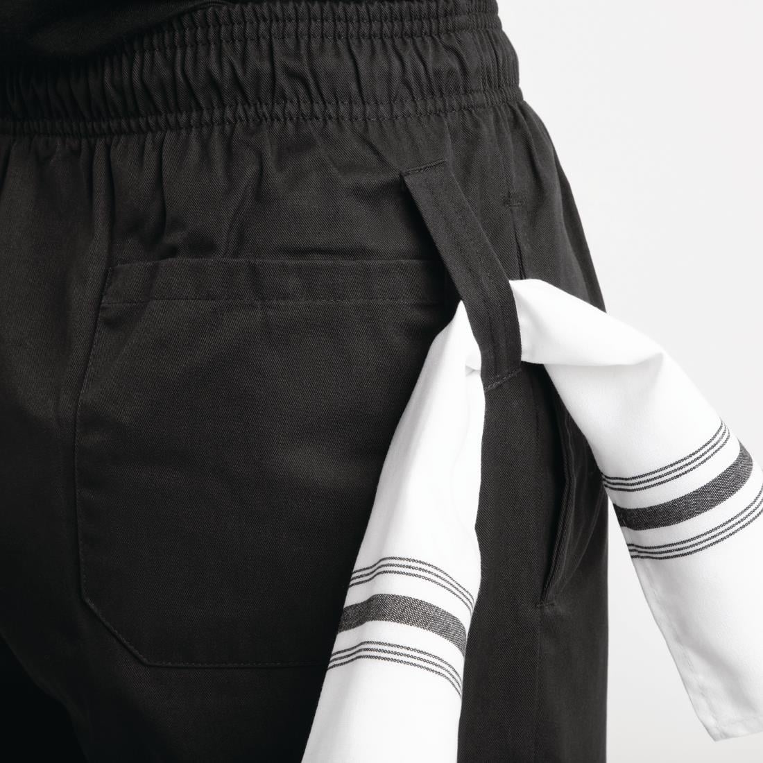 Pantalon de cuisine mixte traité au Teflon Easyfit noir XL — A029T-XL