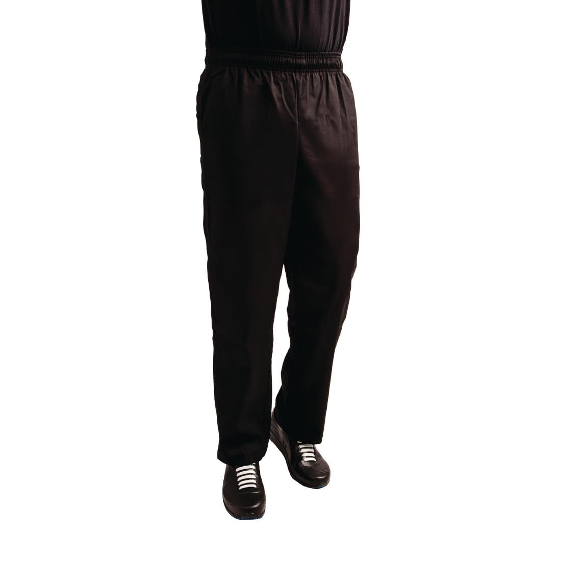 Pantalon de cuisine mixte traité au Teflon Easyfit noir XL — A029T-XL