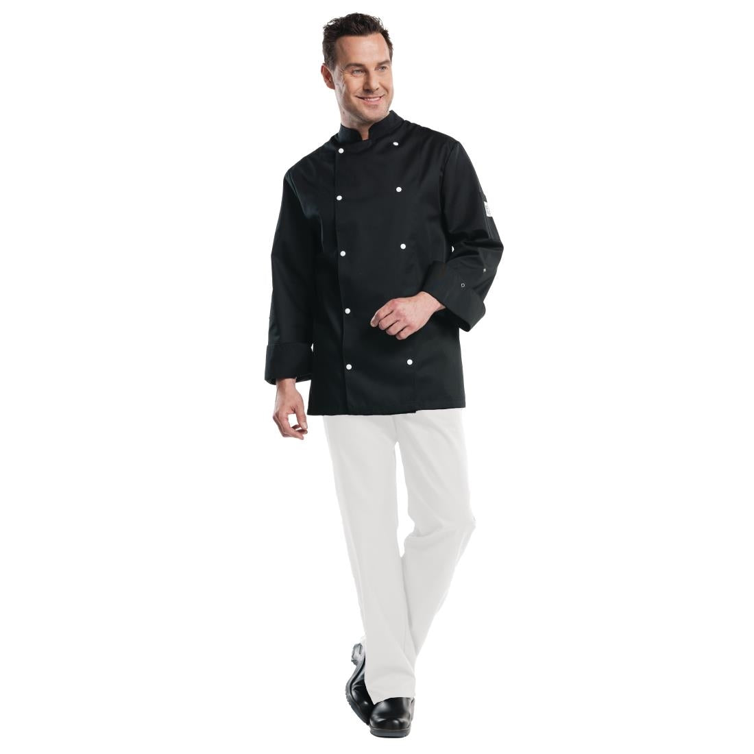 Veste de cuisine mixte Chaud Devant Firenze noire XXL — A081-XXL
