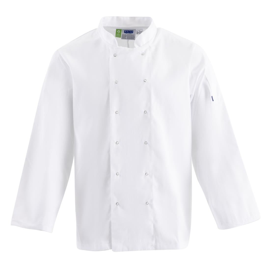 Veste de cuisine mixte Whites Vegas manches longues blanche S — A134-S