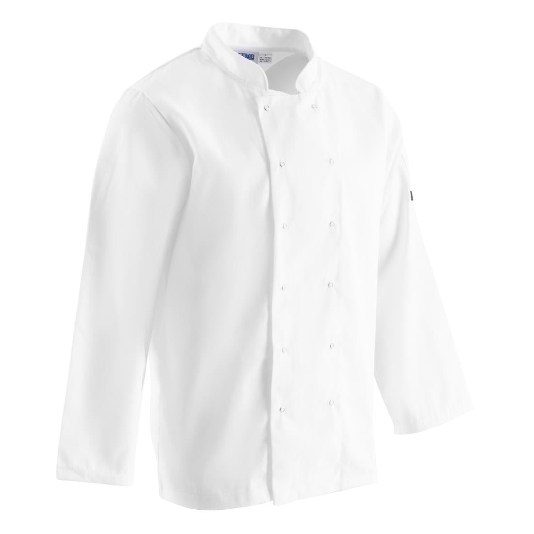 Veste de cuisine mixte Whites Vegas manches longues blanche S — A134-S