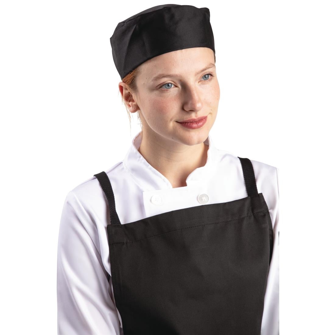 Calot de cuisine en polycoton Whites noir M — A206-M