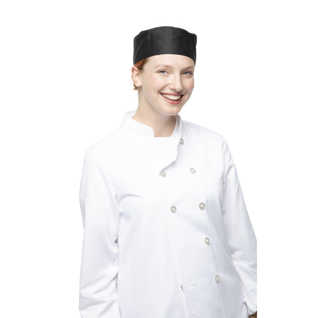 Calot de cuisine en polycoton Whites noir M — A206-M
