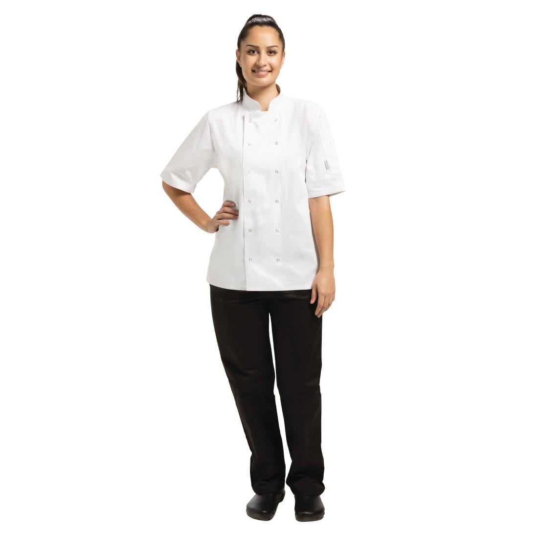Veste de cuisine mixte Whites Vegas manches courtes blanche S — A211-S