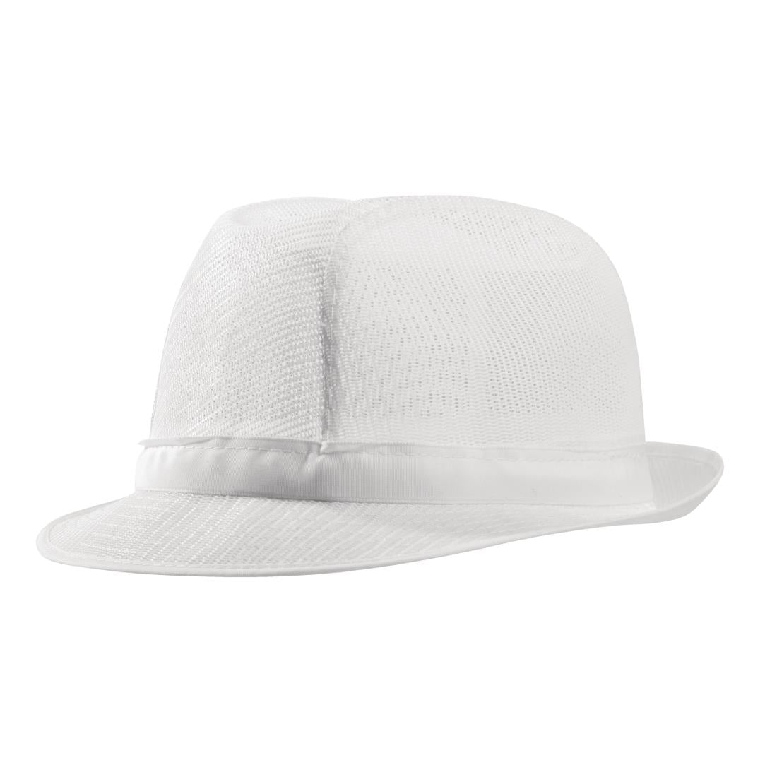 Chapeau Trilby blanc L — A214-L