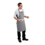 Tablier bavette Whites carreaux noirs et blancs — A275
