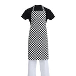 Tablier bavette Whites carreaux noirs et blancs — A275