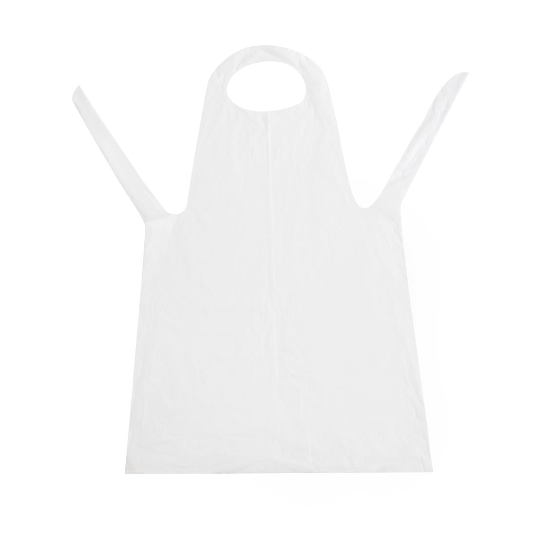 Tabliers jetables en polyéthylène blancs 14,5 microns (lot de 100) — A310