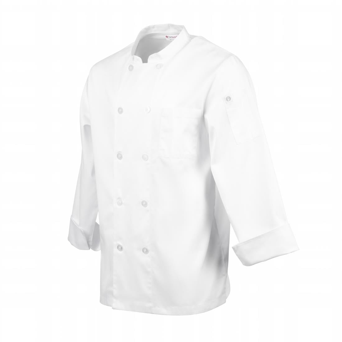 Veste de cuisine mixte Le Mans Chef Works blanche M — A371-M