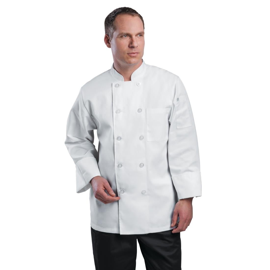 Veste de cuisine mixte Le Mans Chef Works blanche M — A371-M