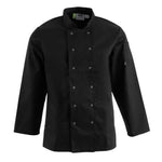 Veste de cuisine mixte Whites Vegas manches longues noire XXL — A438-XXL