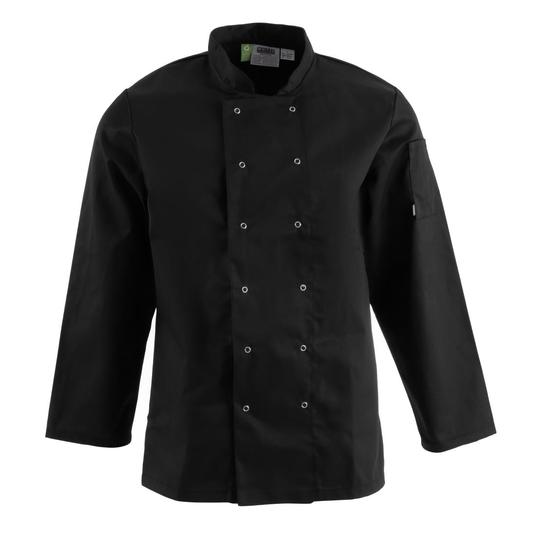 Veste de cuisine mixte Whites Vegas manches longues noire M — A438-M