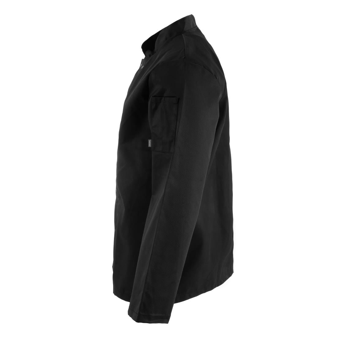 Veste de cuisine mixte Whites Vegas manches longues noire XXL — A438-XXL