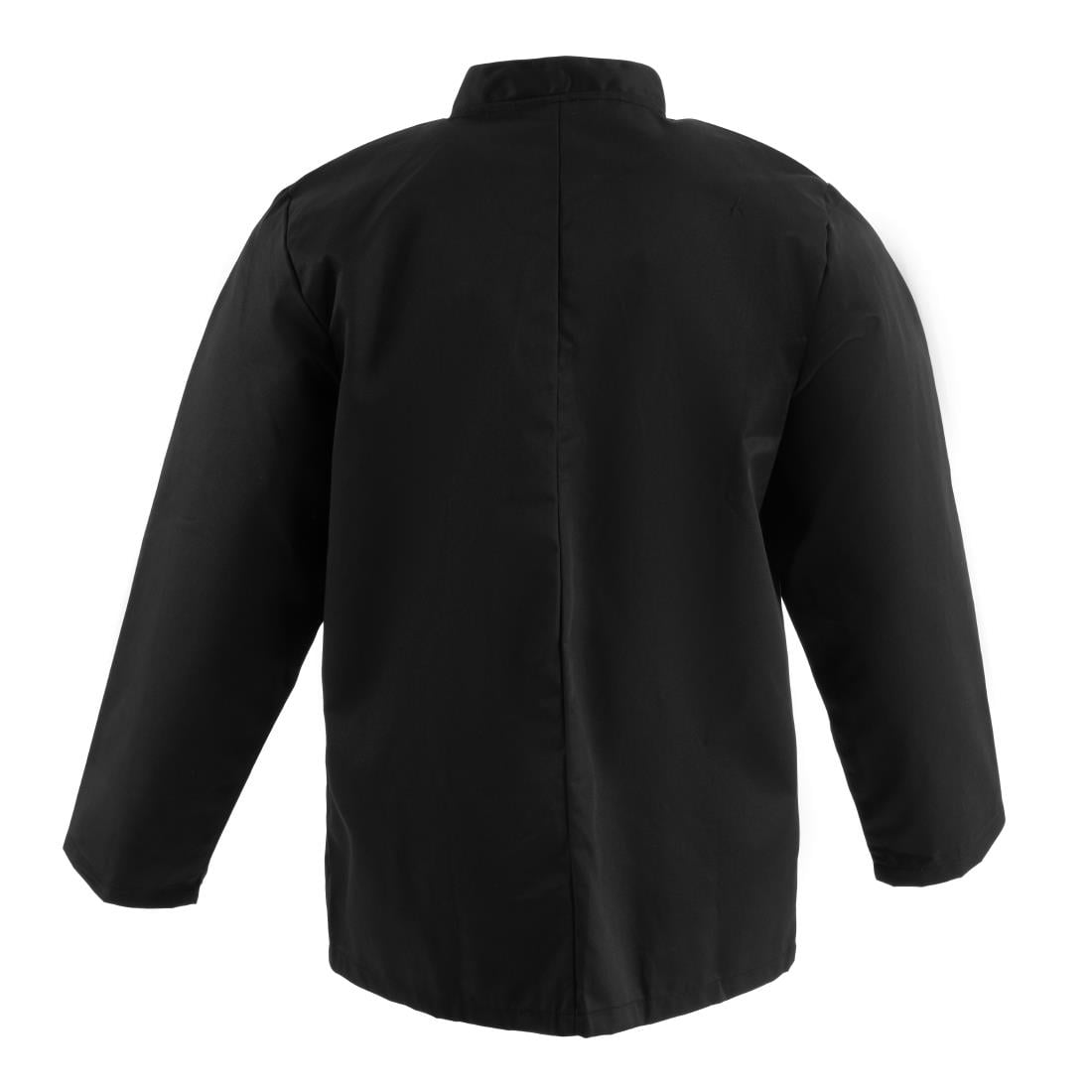 Veste de cuisine mixte Whites Vegas manches longues noire XL — A438-XL