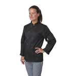 Veste de cuisine mixte Whites Vegas manches longues noire M — A438-M