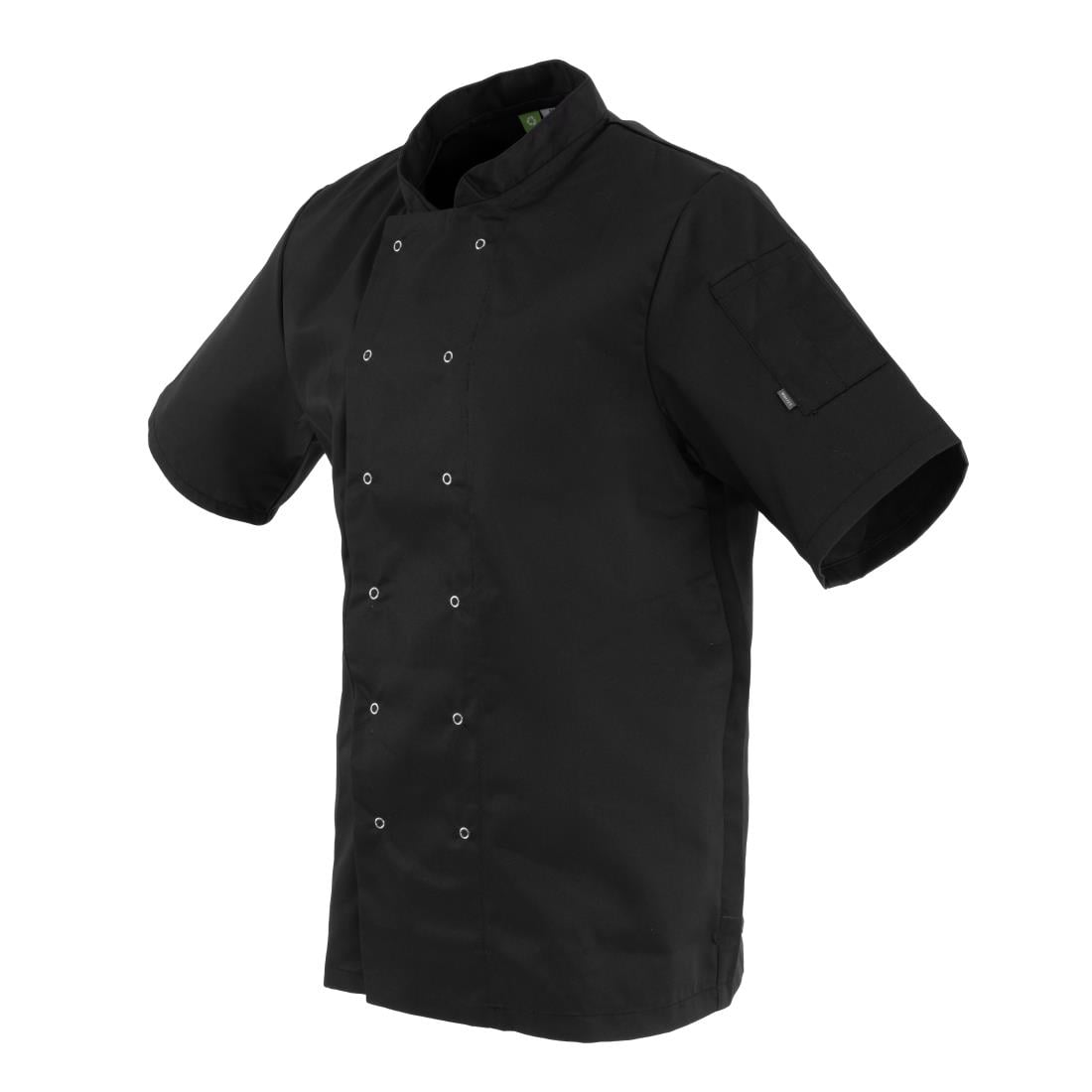 Veste de cuisine mixte Whites Vegas manches courtes noire XXL — A439-XXL