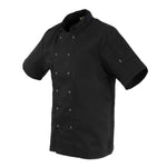 Veste de cuisine mixte Whites Vegas manches courtes noire L — A439-L