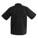 Veste de cuisine mixte Whites Vegas manches courtes noire XXL — A439-XXL
